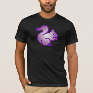 紫色のリスのワイシャツ Tシャツ