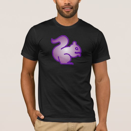 紫色のリスのワイシャツ Tシャツ (正面)