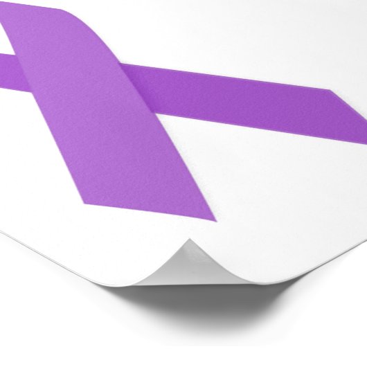 紫色のリボンがアルツハイマー病のサポートを引き起こす ポスター (角)