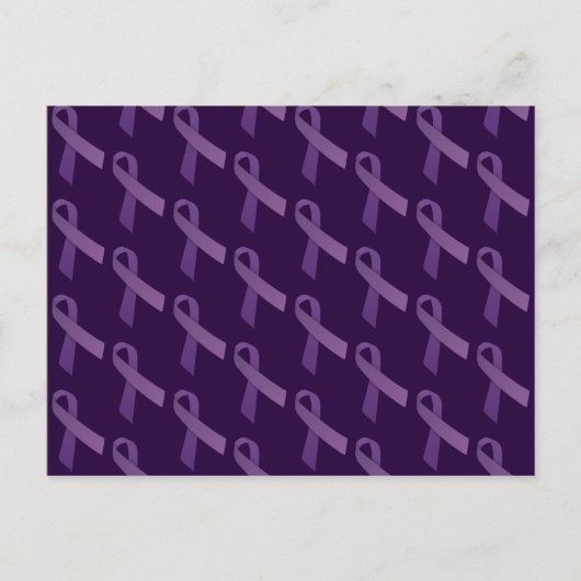 紫色のリボンのタイル模様 ポストカード (正面)