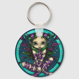 "紫色のリボンの妖精" Keychain キーホルダー