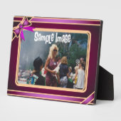 紫色のリボンアートプラーク フォトプラーク (側面)