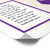 紫色のリボンゲージ ポスター (角)