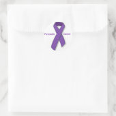 紫色のリボンシール ラウンドシール