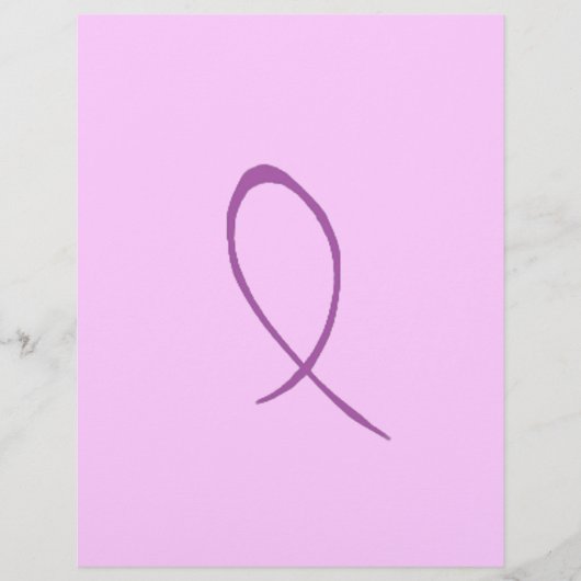 紫色のリボンフライヤー チラシ (正面)