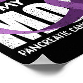 紫色のリボン戦闘機ママ膵臓がんアワーン ポスター (角)