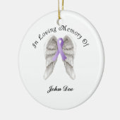 紫色のリボン記憶のすべての蟹座 セラミックオーナメント (左)