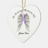 紫色のリボン記憶のすべての蟹座 セラミックオーナメント (左)