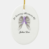 紫色のリボン記憶のすべての蟹座 セラミックオーナメント (正面)