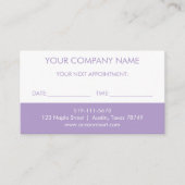 紫色のリマインダーカード エンクロージャーカード (正面)