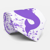 紫色のルックアウト人魚 ネクタイ (ロール)