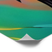 紫色のレイベン、北のライトの背景 ポスター (角)