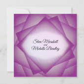 紫色のレイヤー結婚式招待状 招待状 (裏面)