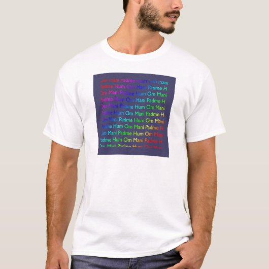紫色のレインボーオームマニペメフム Tシャツ (正面)