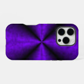 紫色のレインボーin象スキンレザーオプション iPhoneケース (裏面横)