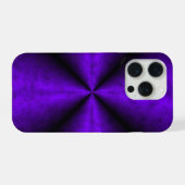 紫色のレインボーin象スキンレザーオプション iPhoneケース (裏面横)