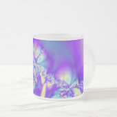 紫色のレイ フロストグラスマグカップ (正面右)
