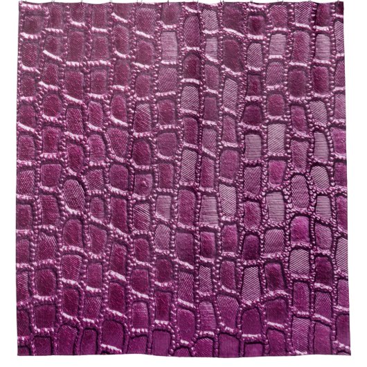 紫色のレザーテクスチャ シャワーカーテン (正面)