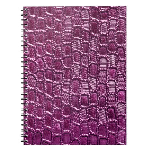紫色のレザーテクスチャ ノートブック (正面)