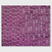 紫色のレザーテクスチャ ラッピングペーパー (フラット)