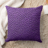 紫色のレザーパターン クッション (ブランケット)