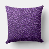 紫色のレザーパターン クッション (裏面)