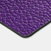 紫色のレザーパターン デスクマット (コーナー)