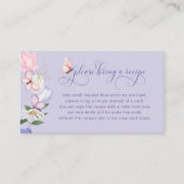 紫色のレシピカード エンクロージャーカード (正面)