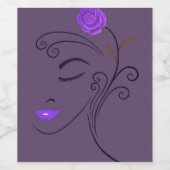 紫色のレディータンクトップ ワインラベル (シングルラベル)