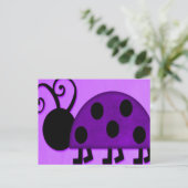 紫色のレディーバグ ポストカード (スタンド正面)