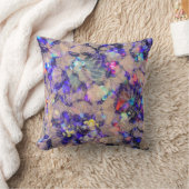 紫色のレースのバラ クッション (ブランケット)