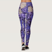 紫色のレースのランジェリーの一見 レギンス (裏面)