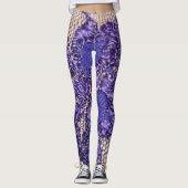紫色のレースのランジェリーの一見 レギンス (正面)