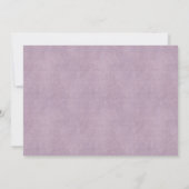 紫色のレースのヴィンテージの結婚式招待状 招待状 (裏面)