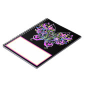 紫色のレースの蝶 ノートブック (左側)