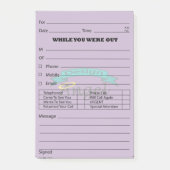 紫色のロゴの透かしの電話のメッセージのポストそれはあります ポストイット (正面)