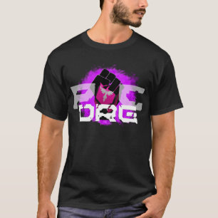 紫色のロゴのTシャツ: 黒い人 Tシャツ
