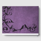 紫色のロバードウェディングデイゲストブック ゲストブック (裏面)