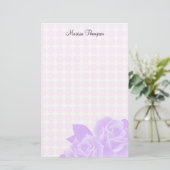 紫色のローズピンクは個人的な文房具に点を打ちます 便箋 (スタンド正面)