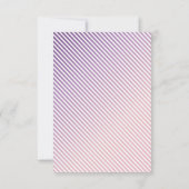 紫色のワイルドフラワーガールありがとうフォトカード サンキューカード (裏面)