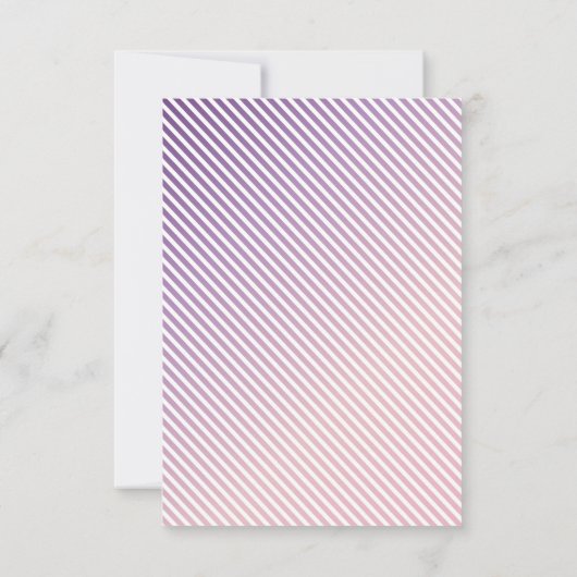 紫色のワイルドフラワーガールありがとうフォトカード サンキューカード (裏面)