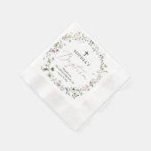 紫色のワイルドフラワーガールバプティスペーパーナプキン 縁ありカクテルナプキン (角)