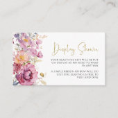 紫色のワイルドフラワーディスプレイシャワーカード エンクロージャーカード (正面)