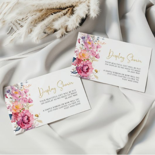 紫色のワイルドフラワーディスプレイシャワーカード エンクロージャーカード