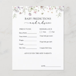 紫色のワイルドフラワーベビーアドバイスと予測