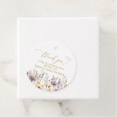 紫色のワイルドフラワーベビーシャワー フェイバータグ (インサイチュ)