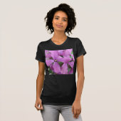 紫色のワイルドフラワーレディースTシャツ Tシャツ (正面フル)