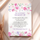 紫色のワイルドフラワー悔やみや弔慰メモリサンキューカード サンキューカード