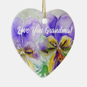 紫色のヴィオラフローラ愛おばあちゃん装飾 セラミックオーナメント (右)