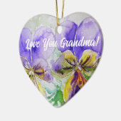 紫色のヴィオラフローラ愛おばあちゃん装飾 セラミックオーナメント (左)